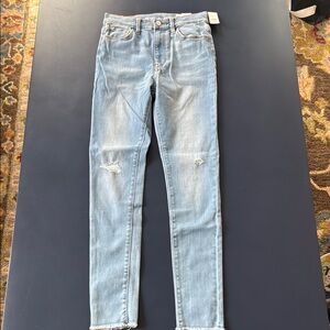 Old Navy Blue Skinny Jeans with Distressed Details